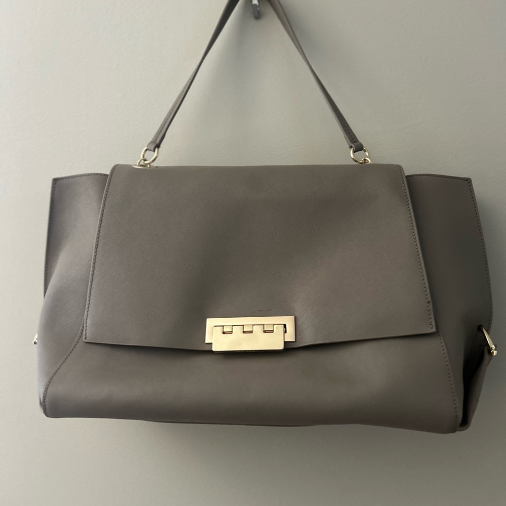 Zac Posen  Elegant Gray/Beige Women's Handbag